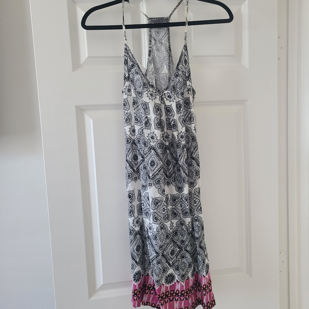 Michael Stars black white printed dress Size Medium.